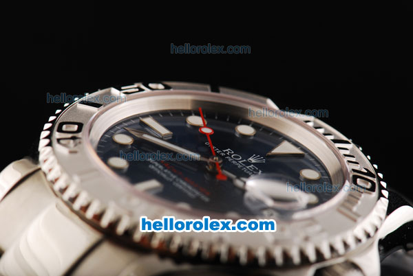Rolex Yacht-Master Swiss ETA 2836 Automatic Movement Silver Case with Red Second Hand and SS Strap - Click Image to Close